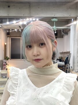 カシェル(cashel kishaba) ペールピンク×水色デザインカラー