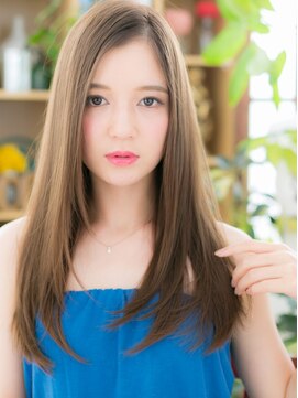 カバーヘア ブリス 上尾西口店(COVER HAIR bliss) 外国人風オリーブグレージュ艶感ストレートh3上尾20代30代40代