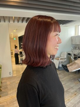 レイバイキングダム(Ley by KINGDOM) 30代40代50代外ハネボブイルミナカラーピンクカラー