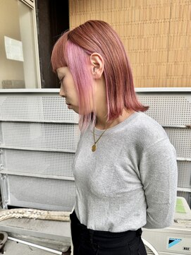 チュダック(ChuDuck) 韓国風《インナーピンク》ハイトーン/ケアブリーチ/ダブルカラー