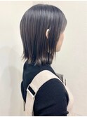 くびレイヤーグレーベージュニュアンスカラー白髪染め白髪ぼかし