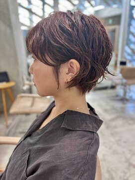 ミィ 浦和(mee) 透明感カラー ボブ 前髪 ショート カラー ブリーチ&ダブルカラー