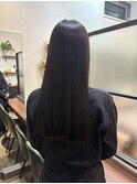 アルカリ酸熱トリートメント_黒髪ロング