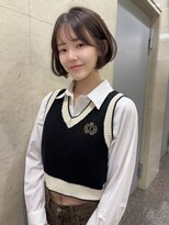 アクシス 栄ガスビル店(`AXIS)&nbsp;【aimyda】抜け感小顔bob /ダークアッシュ/似合わせカット/栄