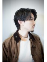 リップスヘアー 銀座(LIPPS hair) センターパート 毛流れパーマ