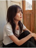 ロングレイヤー30代/40代/ウルフ/レイヤー/韓国風
