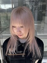 ヲタク(wotaku.)&nbsp;ホワイトミルクティーハイトーンブリーチダブルカラーリタッチ