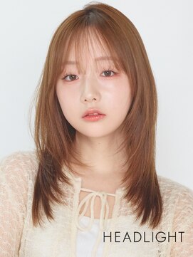 アーサス バイ ヘッドライト 匝瑳店(ursus by HEADLIGHT) 小顔ミディアムレイヤー大人韓国くびれミルクブラウン