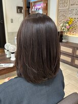 ヘアリゾート粋 ティガ 池袋店(tiga)&nbsp;ミディアムレイヤー/カカオブラウン/艶髪
