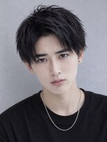エイド 本店(aid)&nbsp;メンズショートアップバング黒髪短髪ビジネスヘア