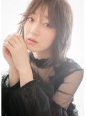 透明感ゆるふわボブ 外ハネボブ オリーブグレージュ