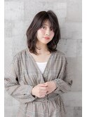 20代30代40代大人かわいいセピアベージュ×上品レイヤーミディ f