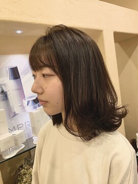 オール 西大寺店(oar) medium hair ／ くびれミディ／ミルクベージュ
