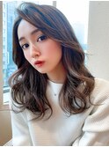 メルティカラー/ネイビージュ/くびれヘア