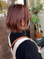 パシフィックダズールコウベウエスト(Pacific Dazzle Kobe west) ニュアンスピンクオレンジ × ボブ