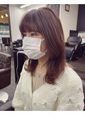 【aura】エギョモリ/オルチャン/韓国ヘア/チェリーブラウン