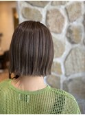 30代40代外ハネボブ耳だしショートマニッシュショート