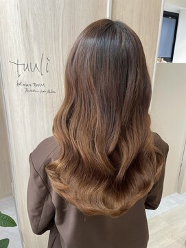 トゥーリ 長崎住吉店(tuuli) tuuli☆30代40代ペールベージュ切りっぱなしロング　37