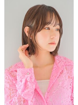 ガリカ 横浜(Gallica) ワンカールミディアムボブ大人可愛い似合わせ小顔丸みショート