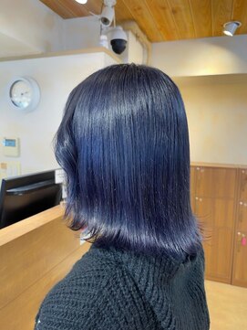 アンククロス 表参道(ANKH CROSS) ブリーチ1回ネイビーブルー