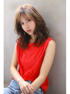 ブラン 梅田(Blanc) 【Blanc】レイヤーウェーブ＿セミロング