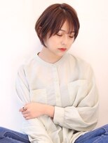 オーロ 宝塚店(ORO) 【前髪30代40代グレージュカラー斜めバング卵型ショートボブ】 
