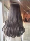 ダブルカラーブルーアッシュグレージュカラーレイヤーカット