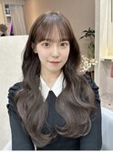 髪質改善インナーカラー前髪カット韓国ダブルカラー
