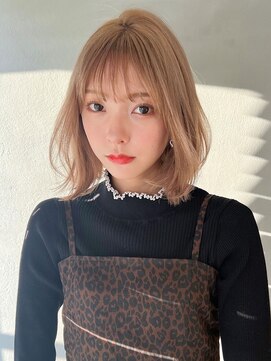アグ ヘアー ロイス 新越谷店(Agu hair royce) 《Agu hair》無造作でも可愛い♪甘すぎないハイトーンボブ