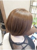 マロンブラウン 髪質改善 ボブディ 大人ショートボブ
