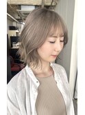 西区新町美容室★roots★ミルクティーベージュ★肩上ボブ