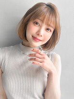 リヤン 表参道(lyann) 似合わせカット大人可愛いウェットヘアアプリコットオレンジ