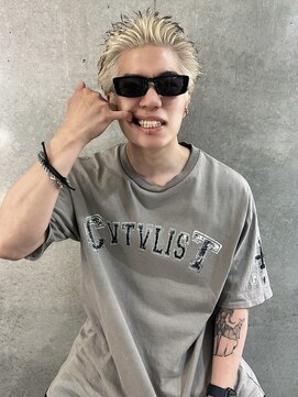 ペレ 梅田(PELE) ベリーショート/ダークアッシュ/ニュアンスパーマ/韓国マッシュ