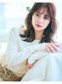似合わせくびれウェーブミディアムレイヤー前髪20代30代40代