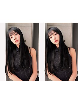 【難波駅2分】優しい印象に魅せる自然なストレート☆【難波/レイヤーカット/韓国風/髪質改善】