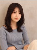 10代20代30代大人可愛い韓国風シースルーバングくびれへア