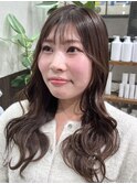 韓国風レイヤーカットグレージュオリーブアディクシーカラー堺東