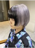 ツートンカラーブリーチデザイン原宿/マッシュウルフ