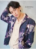 本厚木メンズカット刈り上げセンターパート韓国マッシュビジネス