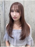 ★ダブルカラーハイトーンカラーワインレッドブラウンカラー韓国