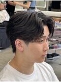 天神フェザーパーマニュアンスパーマ波巻きスパイラルパーマ緩め