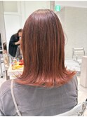 ブリーチなしでオレンジピンク