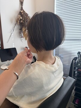 エヌヨンブンノイチ 茅ヶ崎(n1/4) 20代30代ミニボブレイヤー丸みボブ前髪ありボブ顔周りレイヤー