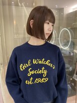 マイル 渋谷(mile)&nbsp;顎ラインボブ×ブラウンベージュ