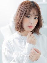 カバーヘア 上尾西口店(COVER HAIR)&nbsp;韓国風ローズベージュ外ハネくびれレイヤーc8上尾20代30代40代