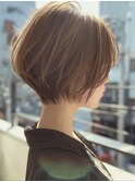 前髪小顔ニュアンスカラー大人ショートボブヘア20代30代40代