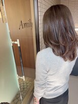 アミリー 成田美郷台店(Amily)&nbsp;ひし形セミロングミディアムレイヤーレングスワンカラー髪質改善
