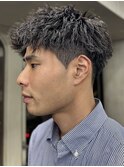 刈り上げアップバングスパイキーショートパーマスパイラルパーマ