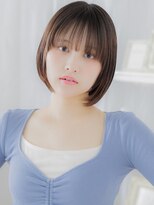 カバーヘア 上尾西口店(COVER HAIR)&nbsp;黒髪ダークアッシュ前下がりハッシュカットボブレイヤー30代c8