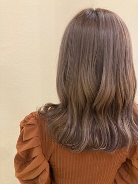 モルニ(MORNI) ミルクベージュ_マロンベージュ Aラインボブ かきあげ